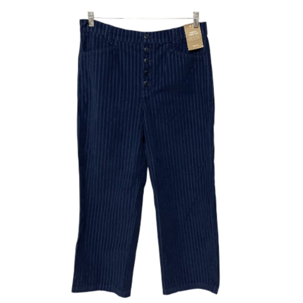 Madewell SZ 31 Emmett Wide Leg Corduroy Pants in Classic Indigo Navy NWT - Picture 4 of 12